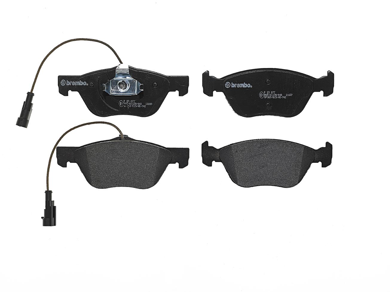 Bremsbelagsatz, Scheibenbremse 'BREMSBELÄGE, RICHTUNGSGEBUNDEN' | BREMBO (P 23 077)