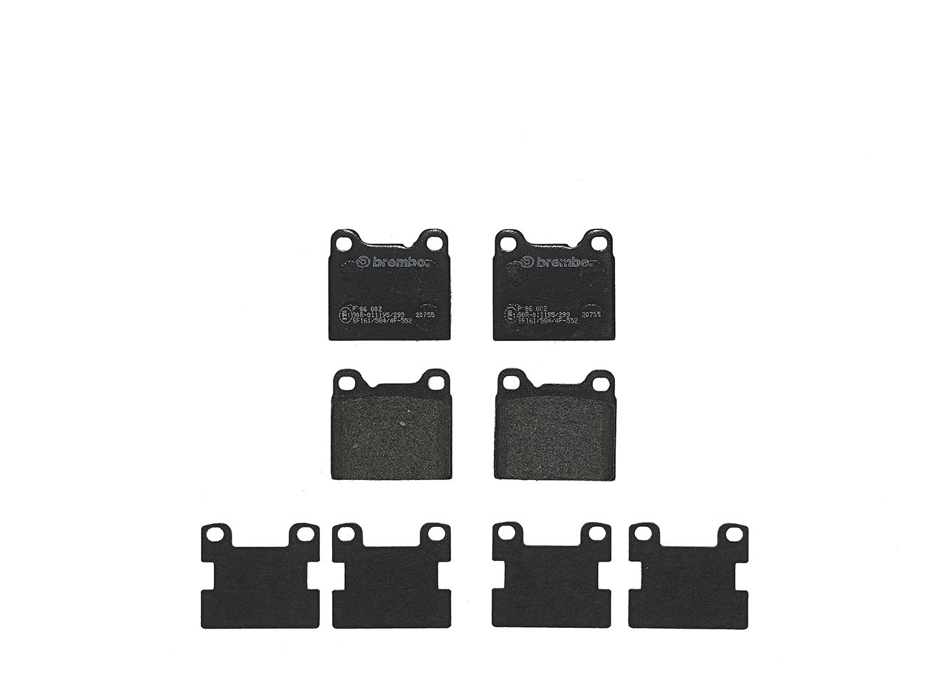 Bremsbelagsatz, Scheibenbremse | BREMBO (P 86 002)
