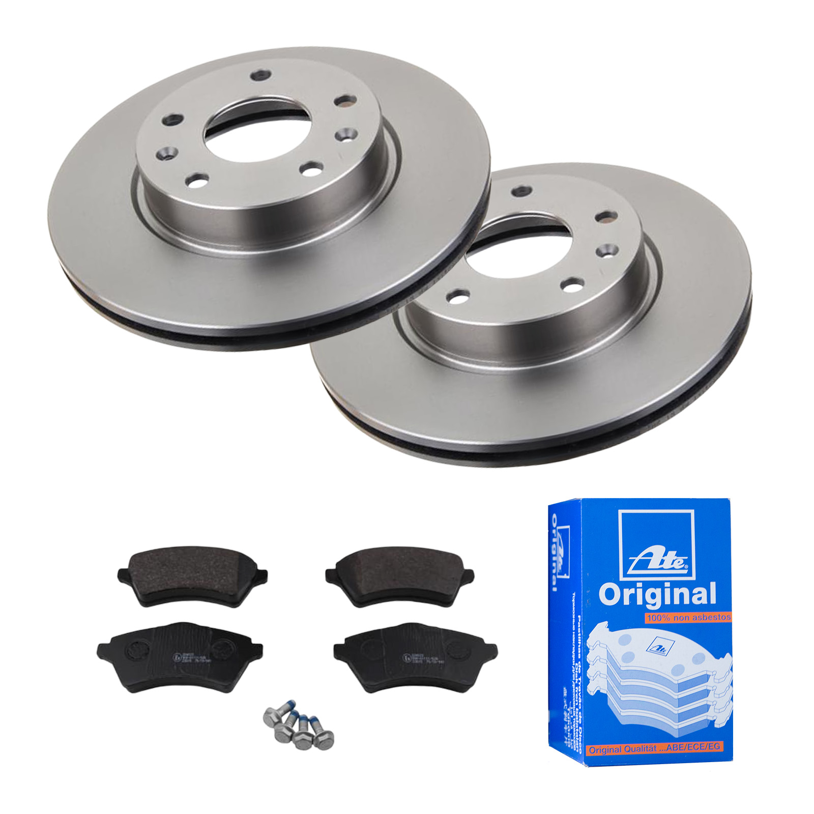 ATE2 Bremsscheiben Belüftet 300 mm Bremsbeläge Vorne u.a für Ford Volvo