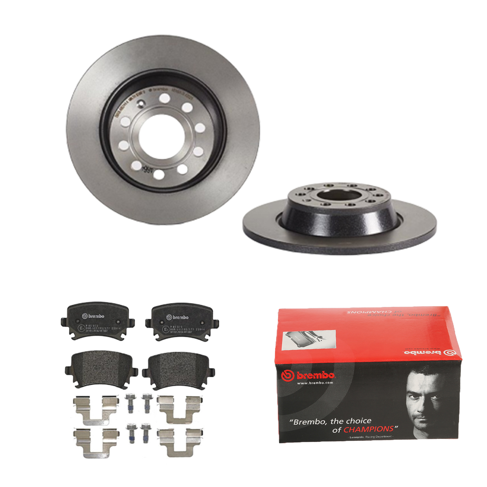 für VW Audi Bremsbeläge Hinten u.a Brembo2 Bremsscheiben Voll 245 mm