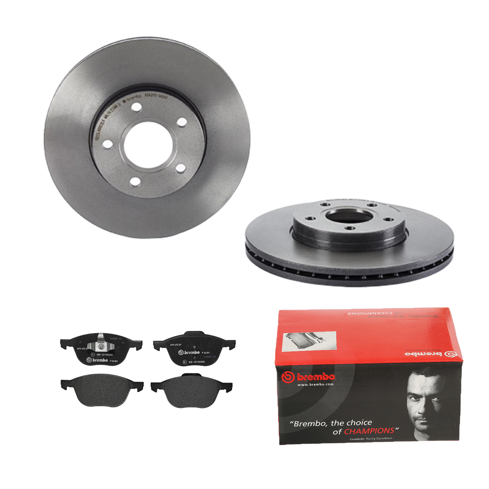 HINTEN FORD FOCUS 2 II MK2 C-MAX BELÄGE VORNE brembo BREMSSCHEIBEN
