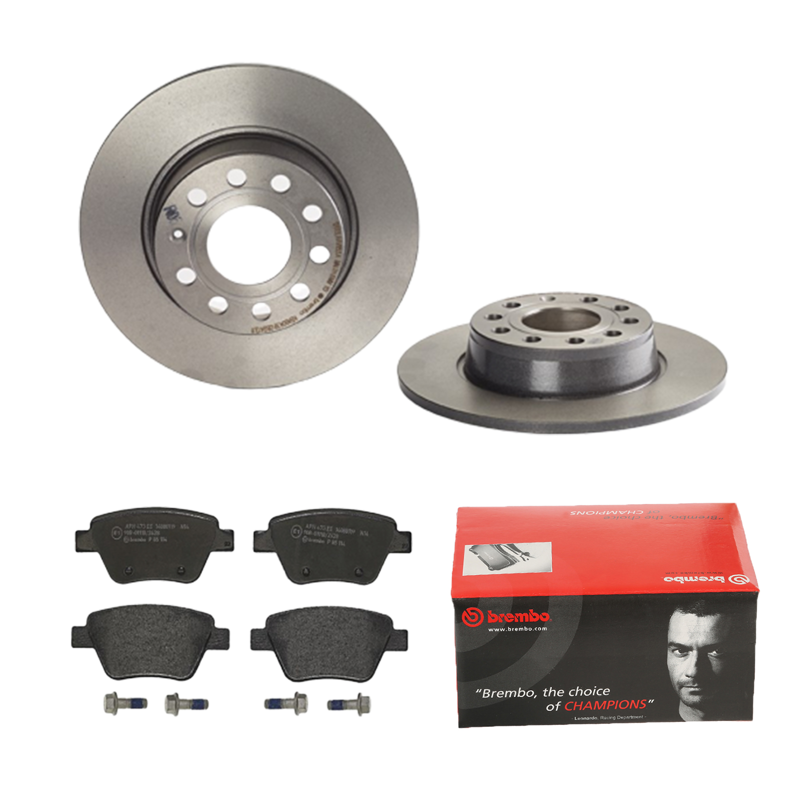 Bremsbeläge Bremsen-Set ATE2 Bremsscheiben Hinten Ø 245 Voll