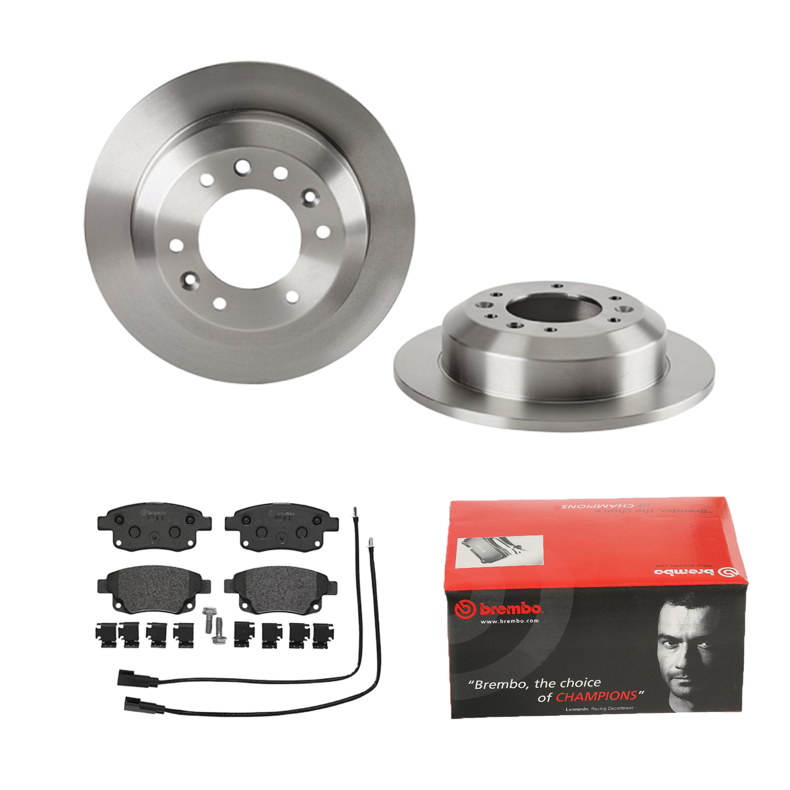 Bremsbeläge Hinten u.a Brembo2 Bremsscheiben Voll 245 mm für Audi